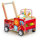 Brandweer loopwagen van hout - Rood - Ideaal voor peuters..., Kinderen en Baby's, Ophalen of Verzenden, Nieuw, Loopvoertuig