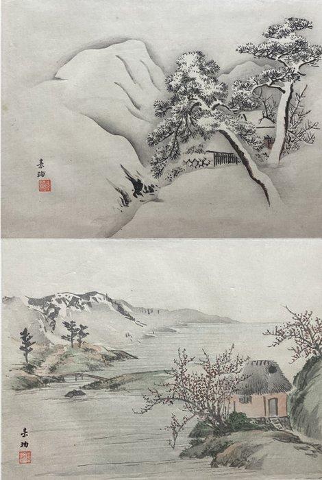 From Soken sansui gafu  (Soken’s album of landscape, Antiek en Kunst, Antiek | Overige Antiek