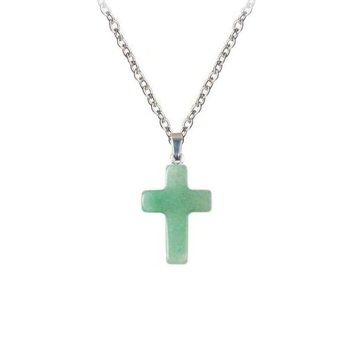 Fako Bijoux® - Ketting - Kruisje Mini - Aventurien -, Handtassen en Accessoires, Kettingen, Verzenden