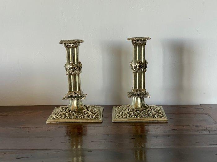 Paire de Flambeaux style Louis XIV dits à la Financière -, Antiek en Kunst, Antiek | Overige Antiek