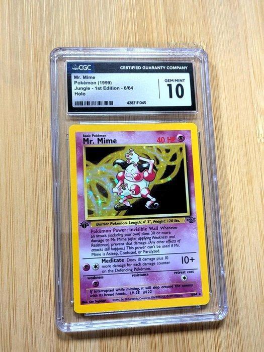 Pokémon - 1 Graded card - Mr. Mime 6 / 64 VINTAGE - MINT, Hobby en Vrije tijd, Verzamelkaartspellen | Pokémon