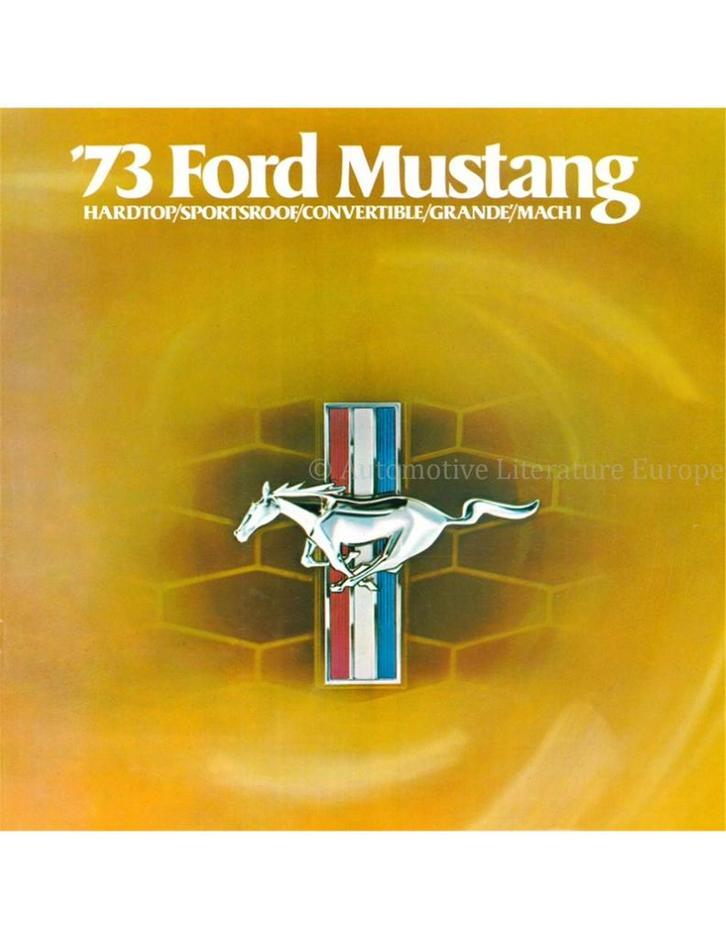 1973 FORD MUSTANG BROCHURE ENGELS (USA), Livres, Autos | Brochures & Magazines