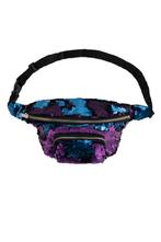 Heuptasje Rond Voorvak Pailletten Donkerblauw Paars Heuptas, Handtassen en Accessoires, Tassen | Damestassen, Ophalen of Verzenden