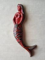 Rigo - sculptuur, Rode Zeemeermin - 46 cm - Keramiek, Antiquités & Art