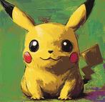 I_KONIQ - POP-KACHU IN WARHOL STYLE (SET OF 4 CANVAS 50 x 50