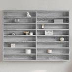 vidaXL Vitrinekast 100x8,5x75 cm bewerkt hout grijs sonoma, Huis en Inrichting, Verzenden, Nieuw
