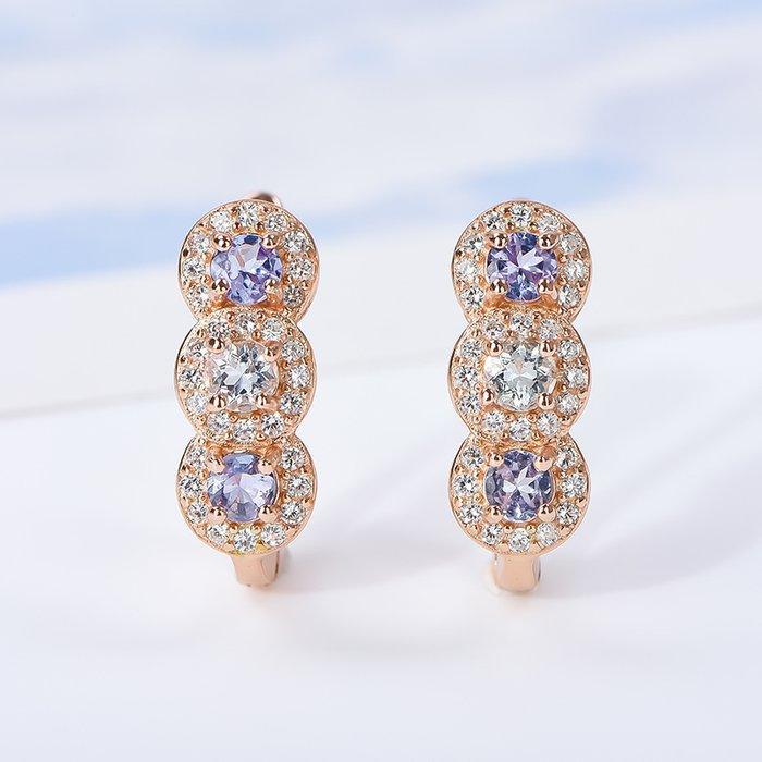 Zonder Minimumprijs - Oorbellen Zilver - 0.66ct. tw., Handtassen en Accessoires, Oorbellen