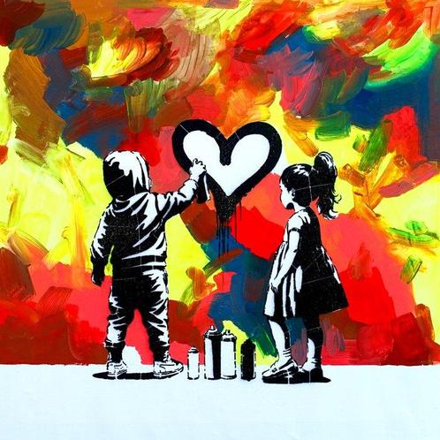 Golden Boy (2000) - I LOVE YOU... (Original Artwork!), Antiek en Kunst, Kunst | Schilderijen | Modern
