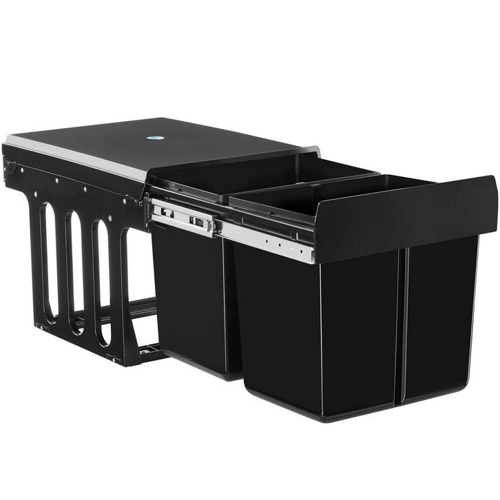 tectake Inbouw prullenbak Ashlyn, 2-voudige scheiding, 30L,, Maison & Meubles, Accessoires pour la Maison | Poubelles, Envoi