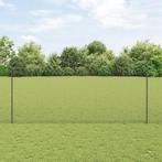vidaXL Tuinhek Set Set van 2 Grijs Metaal 25 x 1.5 m, Tuin en Terras, Verzenden, Nieuw