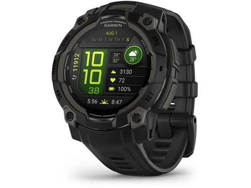 Garmin Instinct 3, 45mm, AMOLED, Zwart (Zwart), Huis en Inrichting, Woonaccessoires | Overige, Zo goed als nieuw, Verzenden