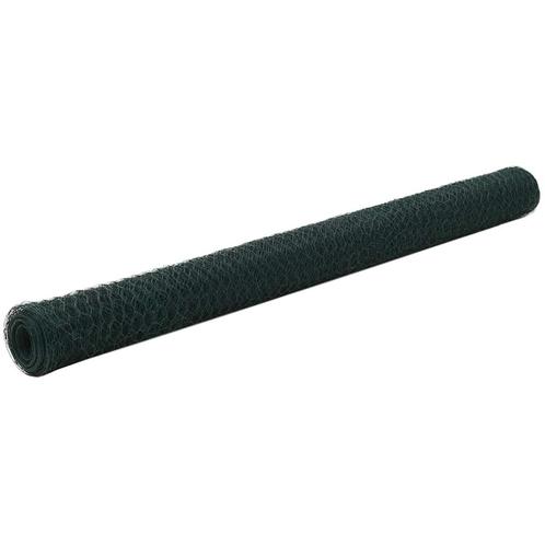 vidaXL Kippengaas 25x1,5 m staal met PVC coating groen, Tuin en Terras, Tuinhekken en Hekwerk, Nieuw, Verzenden