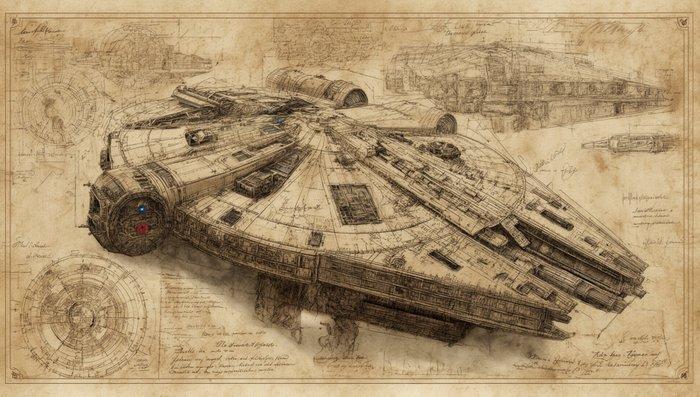 Soniku - Millennium Falcon Codex - Star Wars - Pop Art -, Verzamelen, Film en Tv
