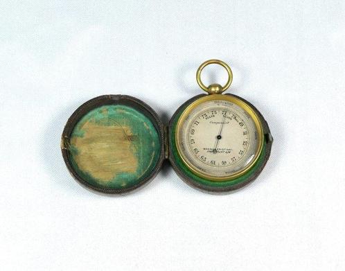 Pocket altimeter/barometer - Messing, Antiek en Kunst, Antiek | Overige Antiek