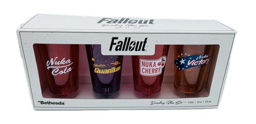 Fallout Nuka Cola Set van 4 Glazen, Collections, Cinéma & Télévision, Enlèvement ou Envoi