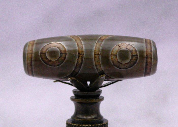 Zeldzame Oude Tibetaanse Agaat 3 Ogen Weelde en Fortuin, Antiek en Kunst, Curiosa en Brocante