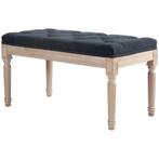 TRUUSK Gestoffeerde Vintage Bank 80x40x43cm - Zitbank Met Kn, Verzenden, Nieuw