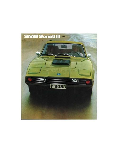 1971 SAAB SONETT BROCHURE ENGELS (USA), Boeken, Auto's | Folders en Tijdschriften