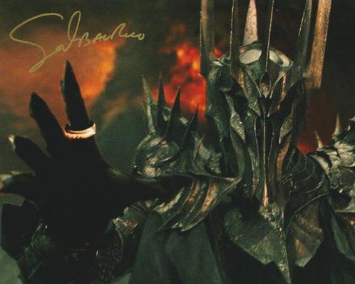 Lord of the Rings - Signed by Sala Baker (Sauron), Verzamelen, Film en Tv