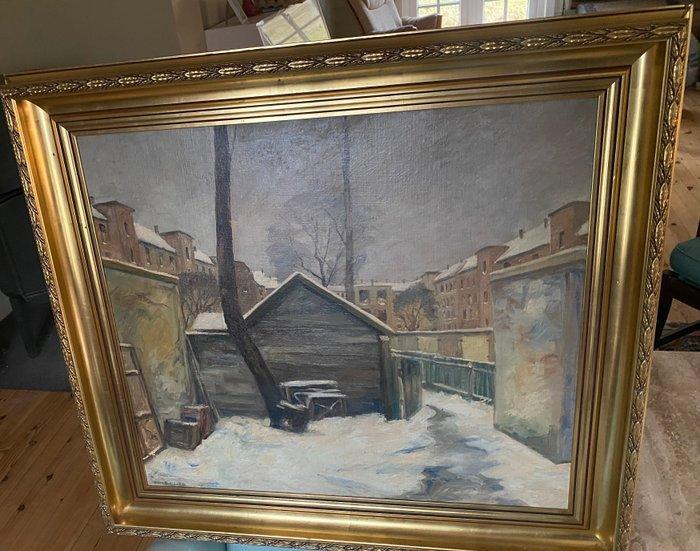 Jacob Meyer (1895-1971) - Backyard, Antiquités & Art, Art | Peinture | Classique