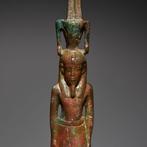 Oud-Egyptisch Brons Figuur van de god Nefertum. Late periode, Verzamelen