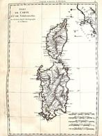 Frankrijk, Kaart - Corsica, Sardinië; Rigobert Bonne - Isles, Boeken, Atlassen en Landkaarten, Nieuw