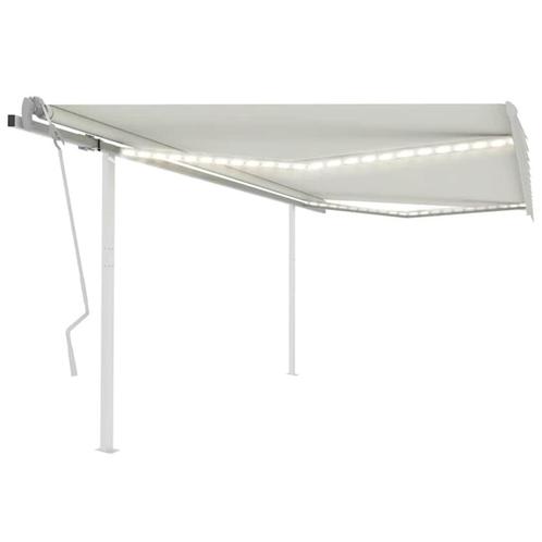vidaXL Luifel handmatig uittrekbaar met LED 4x3 m, Tuin en Terras, Zonneschermen, Nieuw, Verzenden