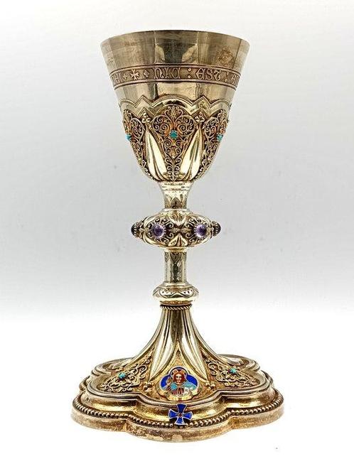 Jules Jamain & Eugène Chevron (1865-1879) - Paris - Calice -, Antiek en Kunst, Antiek | Zilver en Goud
