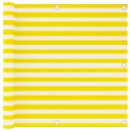 vidaXL Balkonscherm 90x500 cm HDPE geel en wit, Verzenden