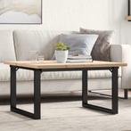 vidaXL Salontafel O-frame 90x90x45,5 cm grenenhout en staal, Huis en Inrichting, Tafels | Eettafels, Verzenden, Nieuw