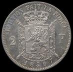 België. Leopold II. 2 Francs 1867 - zeldzame type hand onder, Postzegels en Munten