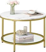 Ronde Salontafel – marmerlook - Ø diameter80cm ×46cm –, Verzenden, Nieuw