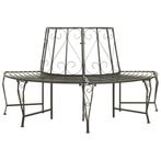 vidaXL Boombank halfrond 160 cm staal, Verzenden, Nieuw