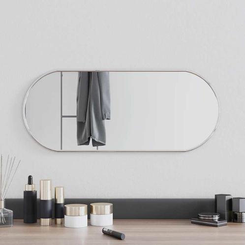 vidaXL Wandspiegel 60x25 cm ovaal zilverkleurig, Huis en Inrichting, Woonaccessoires | Spiegels, Nieuw, Verzenden