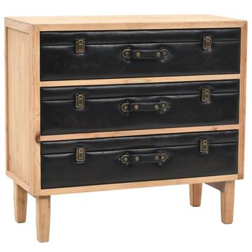vidaXL Ladekast 80x36x75 cm massief vurenhout, Verzenden