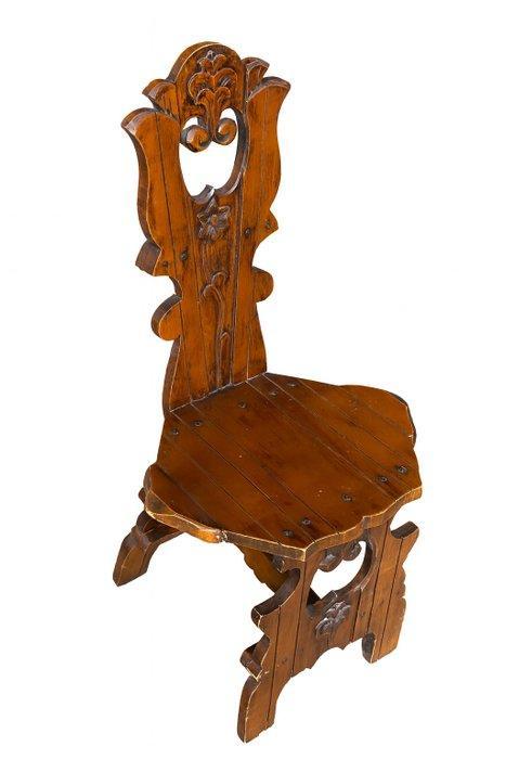 Stoel - Hout, Metaal - Sedia tirolese, Antiek en Kunst, Curiosa en Brocante