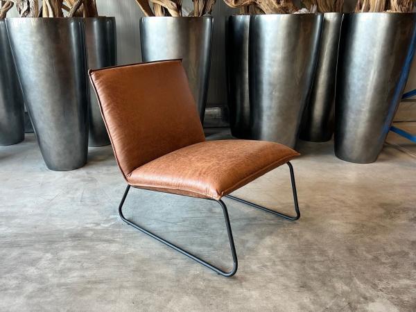 Veiling - Fauteuil Cas - Design - Lounge - Stof - Cognac - L, Huis en Inrichting, Fauteuils