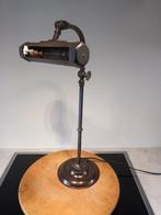 Lamp - Antieke Gepatineerde Bronzen Bureau Lamp - Messing, Antiquités & Art