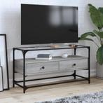vidaXL Tv-meubel met glazen blad 98x35x51 cm bewerkt hout, Huis en Inrichting, Verzenden, Nieuw