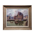 Olivier Sery (1906-2000) - El puerto de Honfleur con la