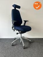 RH Logic 400 XL - Blauwe stoffering  - Zilvergrijs voetkruis, Werkplek, Ophalen of Verzenden, Gebruikt, Stoel