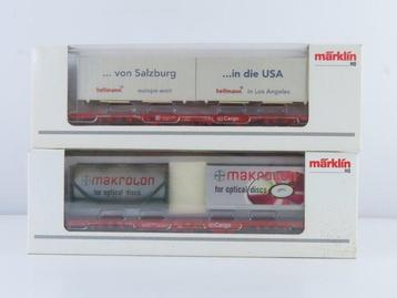 Märklin H0 - 47700/47702 - Modeltrein goederenwagon (2) - 2