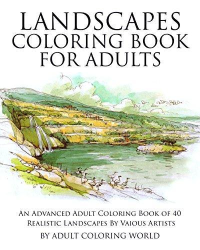 Landscapes Coloring Book for Adults: An Advanced Adult, Boeken, Overige Boeken, Gelezen, Verzenden