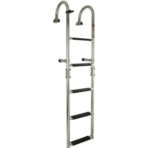 Opvouwbare Zwemtrap Rvs 5 Treden 111x25cm, Watersport en Boten, Bootonderdelen, Nieuw, Ophalen of Verzenden