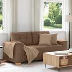vidaXL Loveseat Bank Bruin 140 cm Stof, Huis en Inrichting, Zetels | Zetels, Verzenden, Nieuw