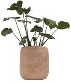 NIEUW - Plantenpot Pia hout 23,5 x 23,5 cm, Jardin & Terrasse, Pots de fleurs, Verzenden