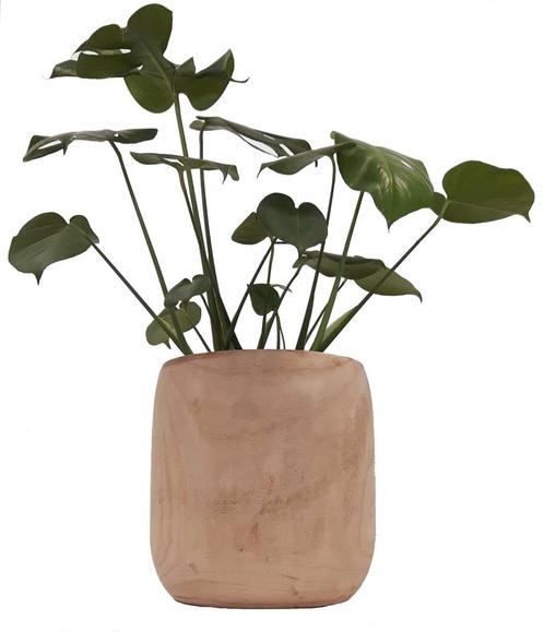 NIEUW - Plantenpot Pia hout 23,5 x 23,5 cm, Tuin en Terras, Bloempotten, Nieuw, Verzenden
