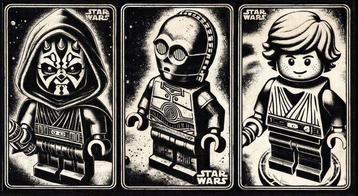 Æ (XX-XXI) - 3 x mixed media artworks - Lego Star Wars -