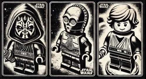 Æ (XX-XXI) - 3 x mixed media artworks - Lego Star Wars -, Kinderen en Baby's, Speelgoed | Duplo en Lego