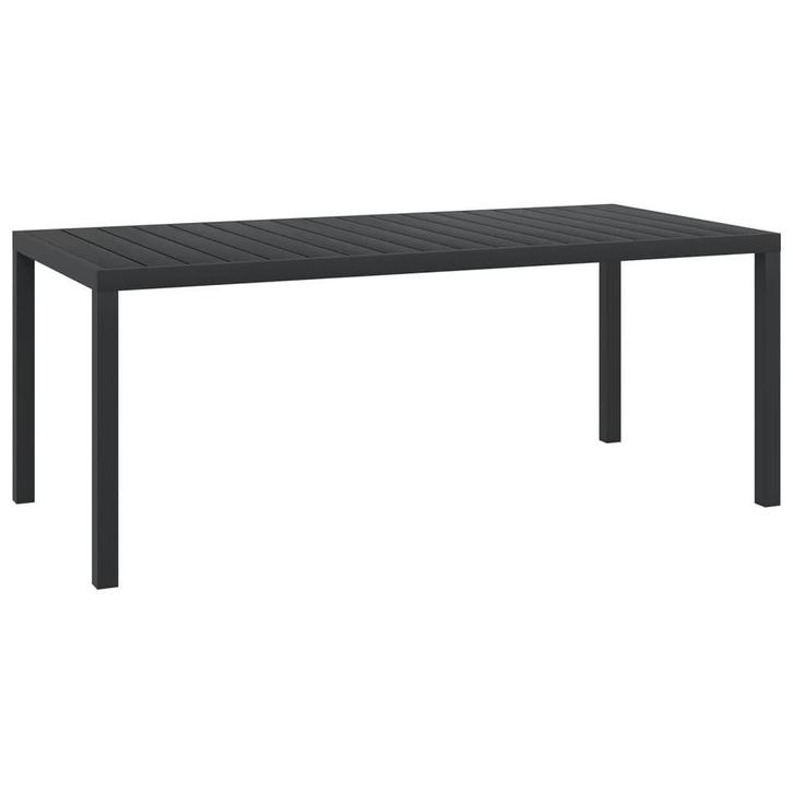 Aluminium Tuintafel 185cm Zwart | Tweede Kansje | OP=OP, Tuin en Terras, Tuintafels, Rechthoekig, Nieuw, Aluminium, Verzenden
